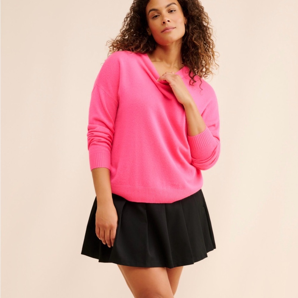 Nouveaux cashmere pop color sweater.